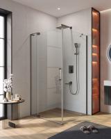 Душевой уголок прямоугольный.     SLIDER-AH-1-100-100/110-C-GM (1000-1100)x1000x1950 Cezares