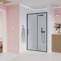 Душевая дверь раздвижная E1-GR-120-01-C9 1200x1950 Цвет профиля Графит брашинг Стекло  Прозрачное Veconi