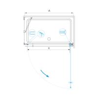 Душевой уголок RGW HO-045 (HO-011 + Z-050-2 + держ) прямоугольный   60*120*195 350604562-011 профиль Хром стекло Прозрачное 8 мм RGW