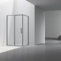 Душевой уголок  прямоугольный  VSR-4SLP9012CLGM 1200x900 профиль вороненая сталь стекло прозрачное Vincea