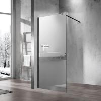 Душевые перегородки Walk-In    VSW-1H900MRB 900х2000 цвет черный стекло зеркальное Vincea
