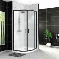Душевой уголок радиальный UNO-195-R-2-90-P-NERO 900x900x1950 BelBagno