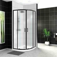 Душевой уголок радиальный 900x900x1950 UNO-195-R-2-90-P-NERO BELBAGNO