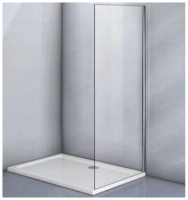 Фиксированная боковая панель без верхнего и нижнего профиля E-SP-GR-110-01-C9 1100x1954 Цвет профиля Графит брашинг Стекло  Прозрачное Veconi