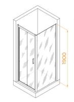 Душевой уголок RGW PA-142 (PA-21 + Z-050-5) прямоугольный   70* 90*190 060814279-11 профиль Хром стекло Прозрачное 5 мм RGW