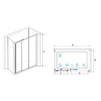 Душевой уголок RGW CL-40-1 (CL-11+Z-060-1) прямоугольный  110*100*185 040940110-011 профиль Хром стекло Прозрачное 4 мм RGW