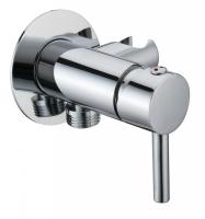 Смеситель для душа и гигиенического душа со штуцером с держателем  CZR-DA1-01 Хром   Cezares